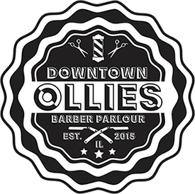Downtown Ollies Barber Parlour Logo. Haircuts, shaves, and trims.